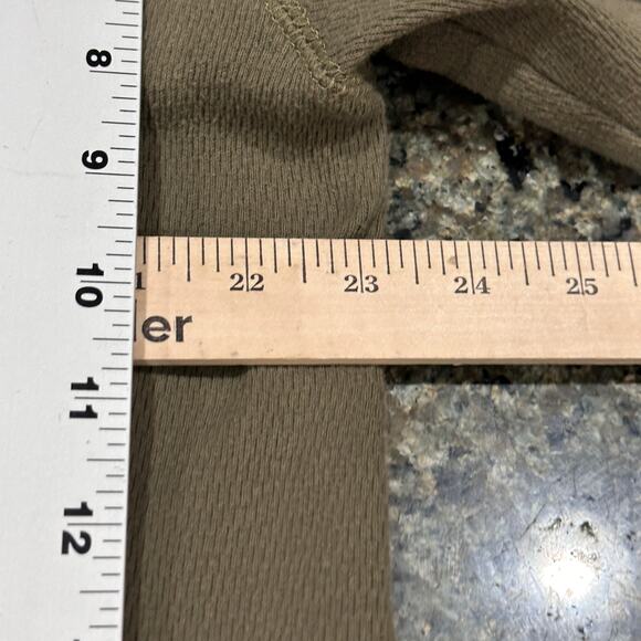 Gable Grant Mens Henley Shirt XXL Green Long Sleeve 100% Cotton Rustic STAIN - Picture 8 of 9